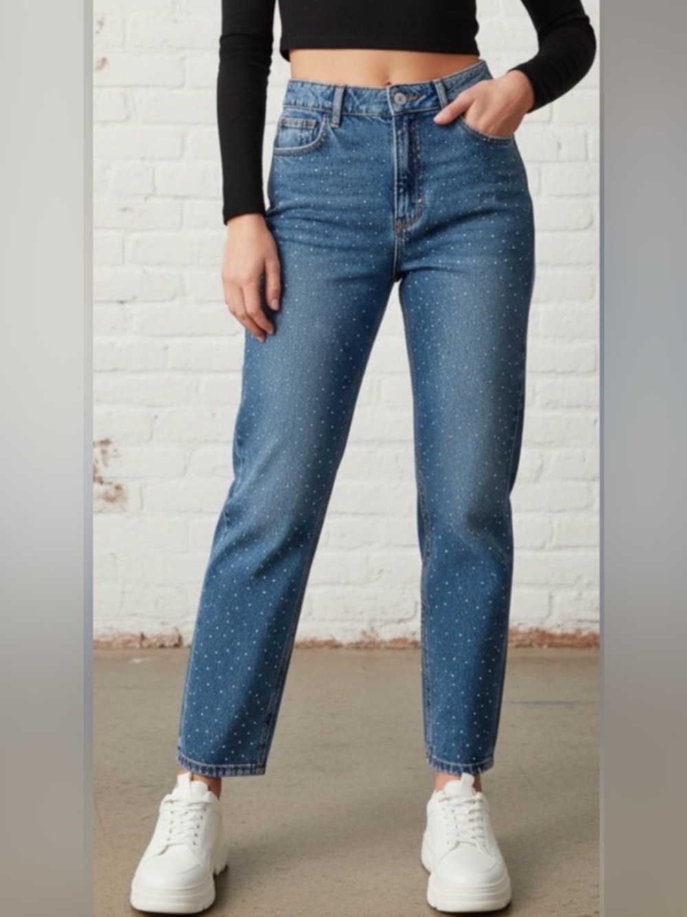 Dynamite Justina Sparkle Jeans size 8 / 29 waist 15”